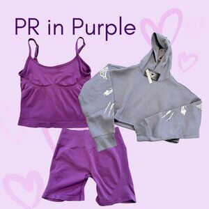 Alphalete Revive Short (L), Push Tank (M), and Cropped Hoodie (L)